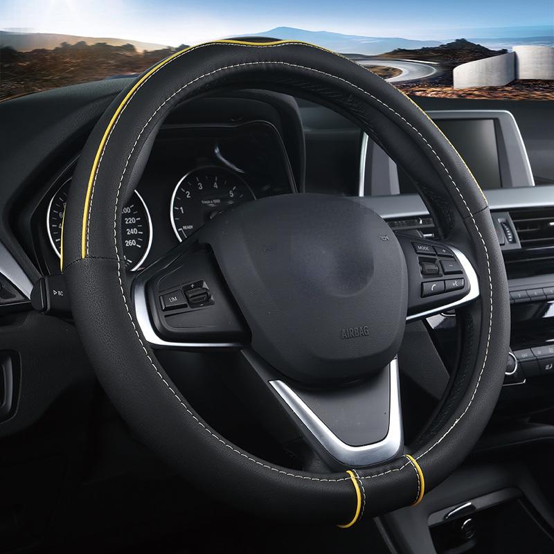 Car Steering Wheel Cover 36cm 38 Cm 39cm 40 Cm Anti-skid Handle Covers Leather Cover for BMW Ford Chevrolet Peugeot