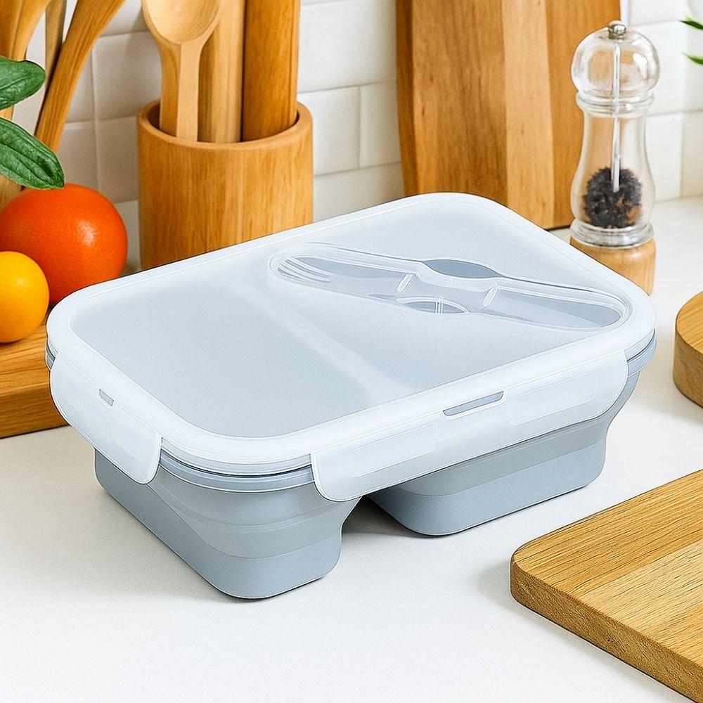 Airtight Foldable Lunch Box Large Capacity Food Storage Container Fresh Keeping Box  Camping