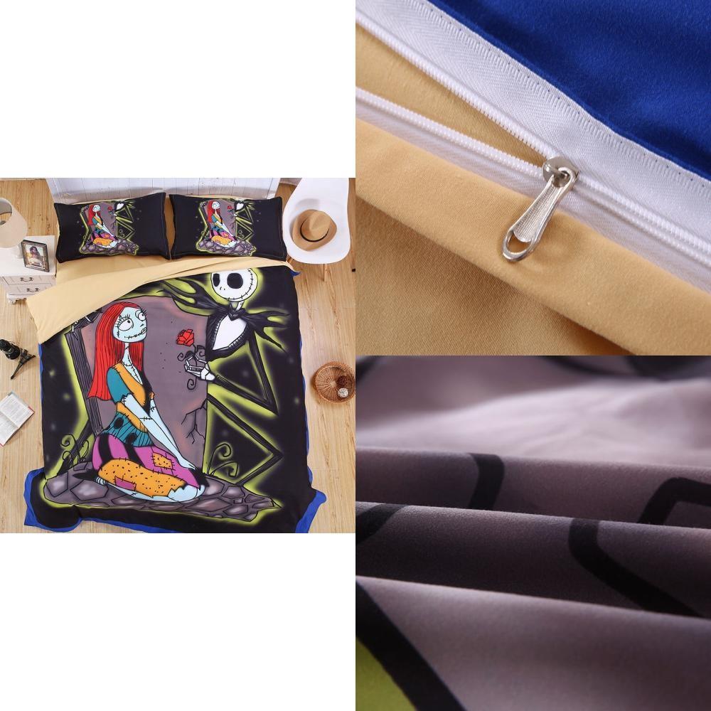 Set Nightmare Bedding Before Christmas Gift Bedroom Unique Design Sheet Bedding