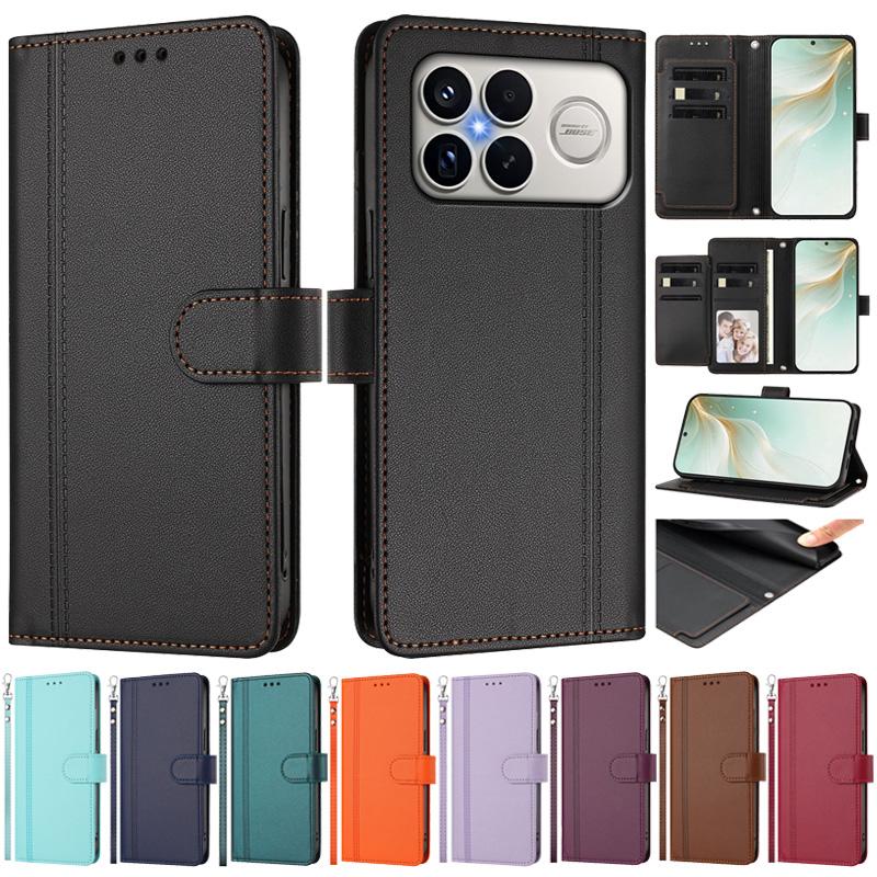 Leather Flip Case on For Xiaomi Poco F7 F8 Ultra POCO F8 Pro F3 F5 F6 F7 Pro Case Multi 9-Card Wallet Book Cover Funda Coque