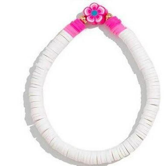 Bohemian Colorful Floral Polymer Clay Elastic Bracelet Set