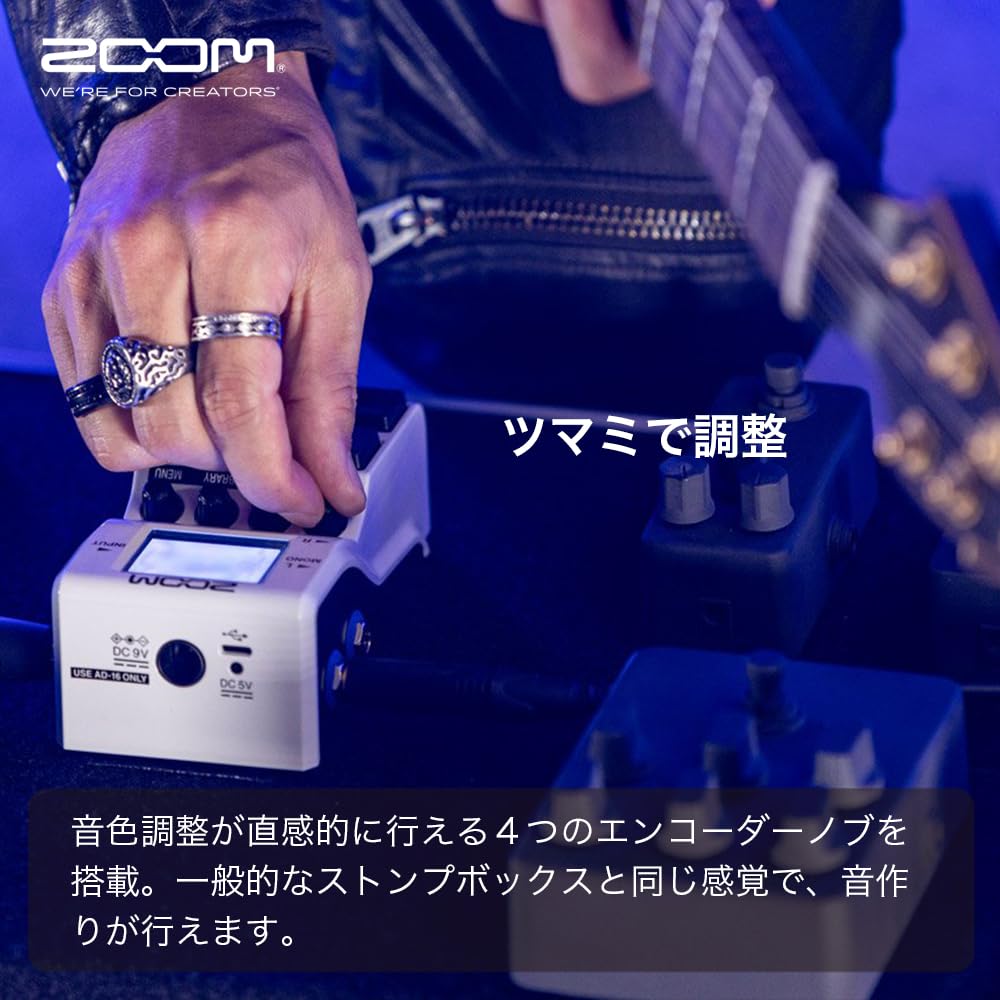 ZOOM Plus Guitar Compact Pedal with Over 100 Stereo Classic Amp Models and Cabinet Ideal for Home Practice and Live MS Series MS-50G Multi-Effects