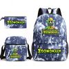 Deformed Zoo Surrounding Primary School Students Schoolbag Trend Starry Sky Backpack Leisure Three-piece Set