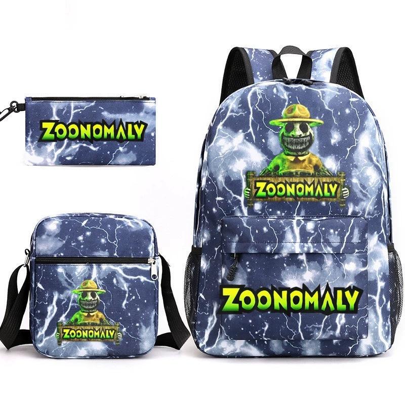 Deformed Zoo Surrounding Primary School Students Schoolbag Trend Starry Sky Backpack Leisure Three-piece Set