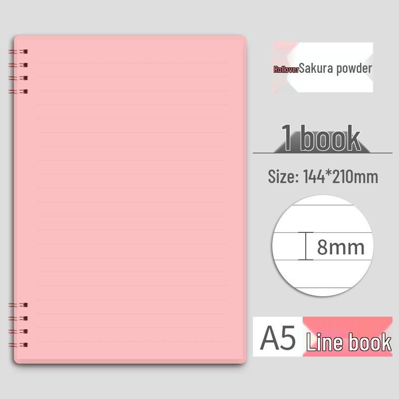 Frisches Morandi 8-Loch A5 Notizbuch mit Linien – Verdickter Büro- & Studienblock