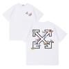 Off-White 2025 Primavera/Estate Nuove T-shirt da Uomo e da Donna a Maniche Corte e Girocollo con Motivo a Farfalla e Freccia