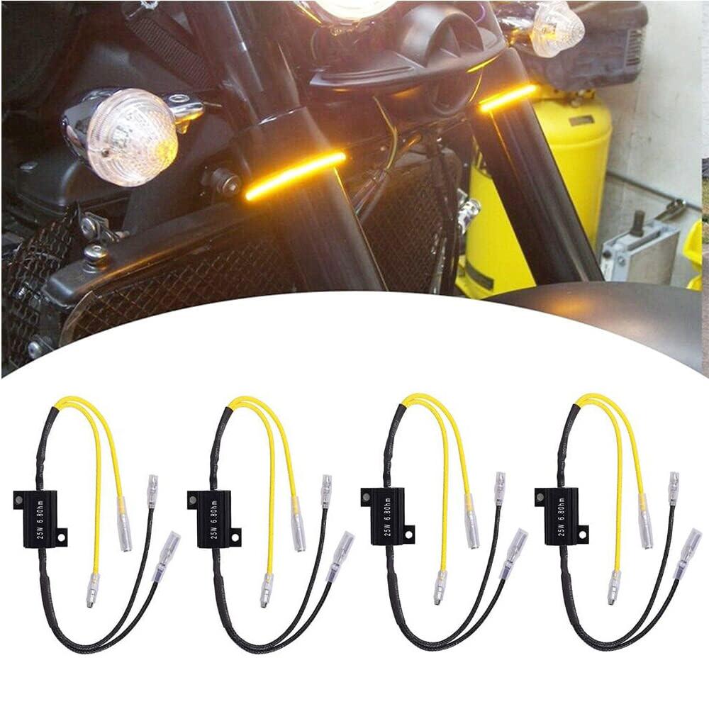 4x Resistors Cable LED Mini Turn Signal Motorcycle 6.8Ohm 25W Resistor Resistor