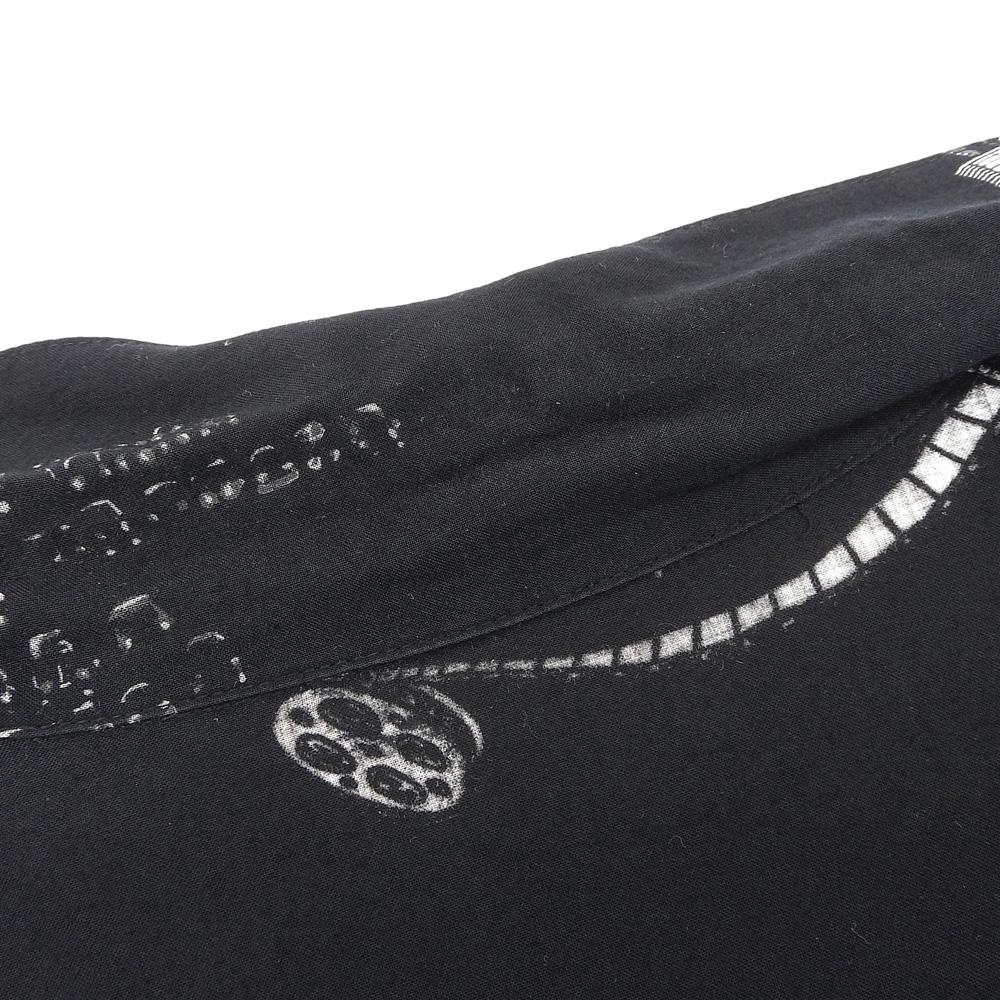 Porter Classic Rayon "Moonlit Black Aloha" Long Sleeve Shirt, Men's, Black, Size M Tops M blackUsed