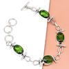 Silver Bracelet Sterling  Peridot Gemstone Quartz Quartz, 7-8" Green
