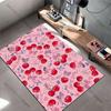 Cherries ribbons hearts playful design carpet Yoga living room room decor children's crawling mat doormat area rug
