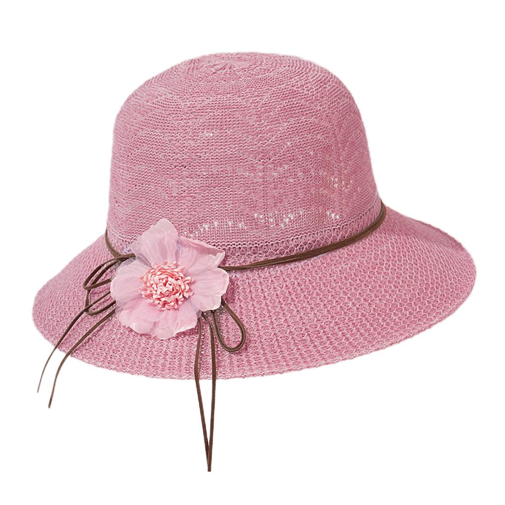 Boho Flower Decor Summer Straw Hat Women Wide Brim Bucket Hats Fashion Travel Beach Holiday UV Protection Sun Caps