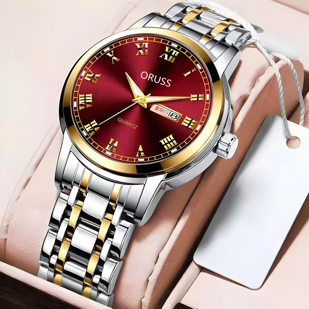 Men's Quartz Watch High-End Luminous Waterproof Quartz Wrist Watch for Men Birthday Gift