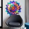 Neon Mandala Creative Wall Sticker Bathroom Living Room Background Decoration Wallpaper Self Adhesive Home Decals