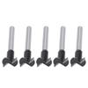 5Pcs Arc Bending Router Bit Cemented Carbide T Type 2 in 1 Router Bit for Wooden Door Closet