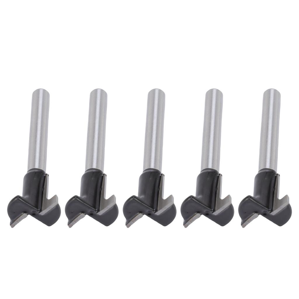 5Pcs Arc Bending Router Bit Cemented Carbide T Type 2 in 1 Router Bit for Wooden Door Closet