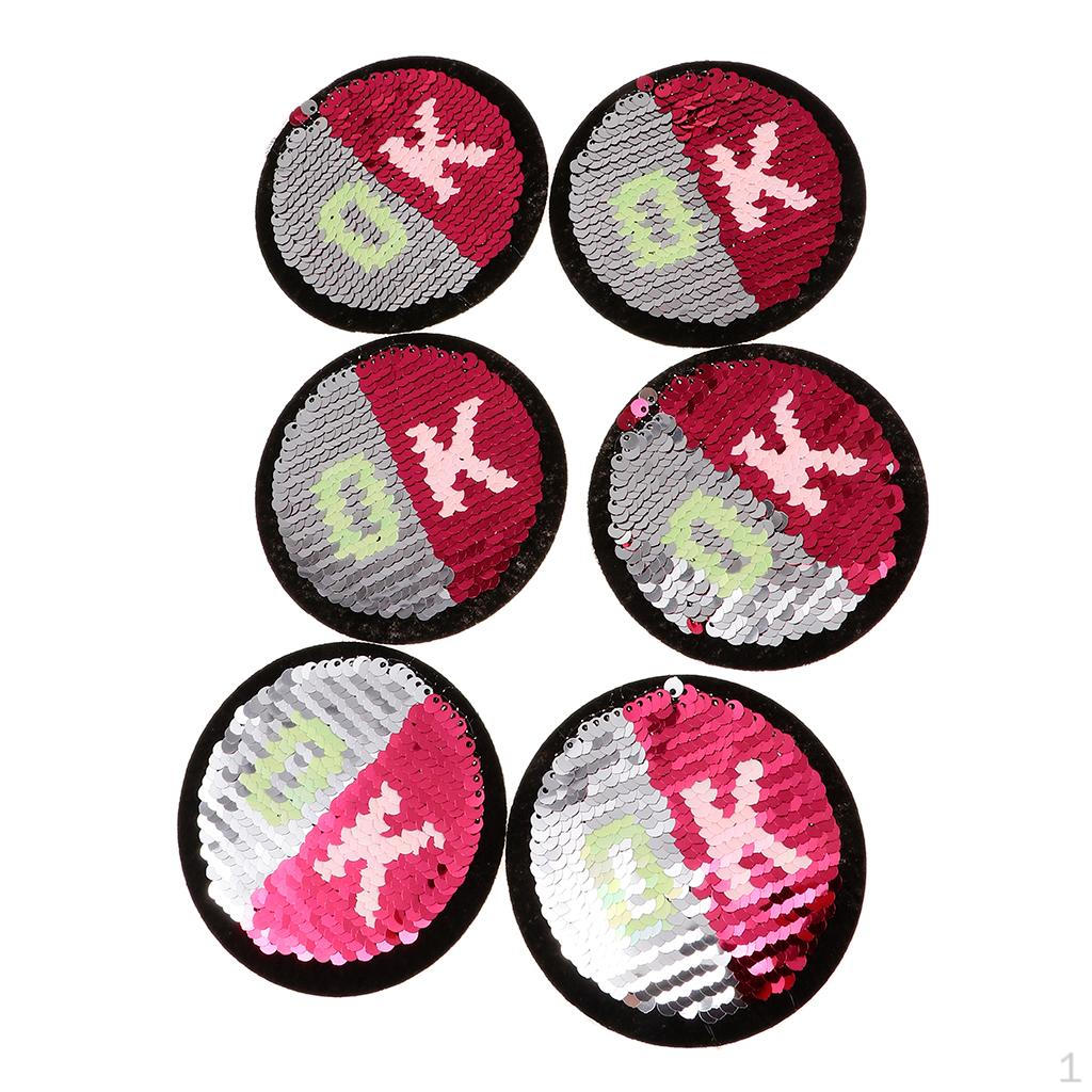 6pcs Sew Decoration Appliques Stickers Embroidery Patches Clothes