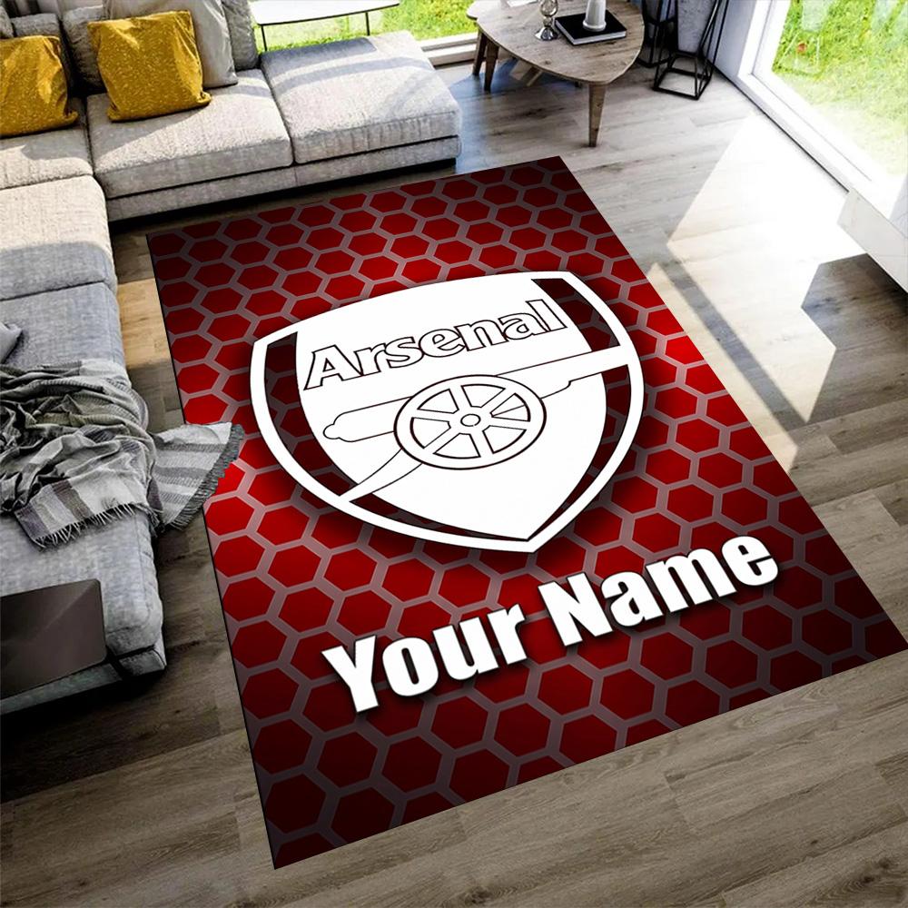 Arsenal F.c. Customize Text Area Rug Suitable for Dormitory Living Rooms Balcony Bedrooms Antislip Carpet Office home decor