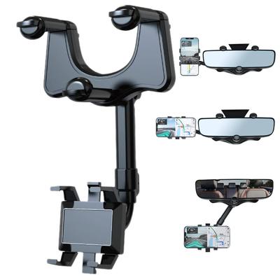 Support de téléphone de voiture rotatif et rétractable à clip universel, support de rétroviseur, enregistreur de conduite, support de téléphone portable GPS