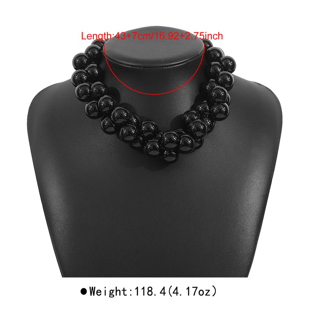 Tooxika Baroque Faux Pearl Necklace Exaggerated Large Pearl Temperament Choker Collarbone Chain