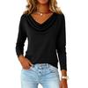 Womens Long Sleeve Shirts Tunic Tops Oversized Tshirts Loose Fit Fall Fashion Tops Clothes