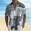 Women Short Sleeve Shirt Purple With Multicolor Paisley Ethnic Pattern Lapel Button Up Top