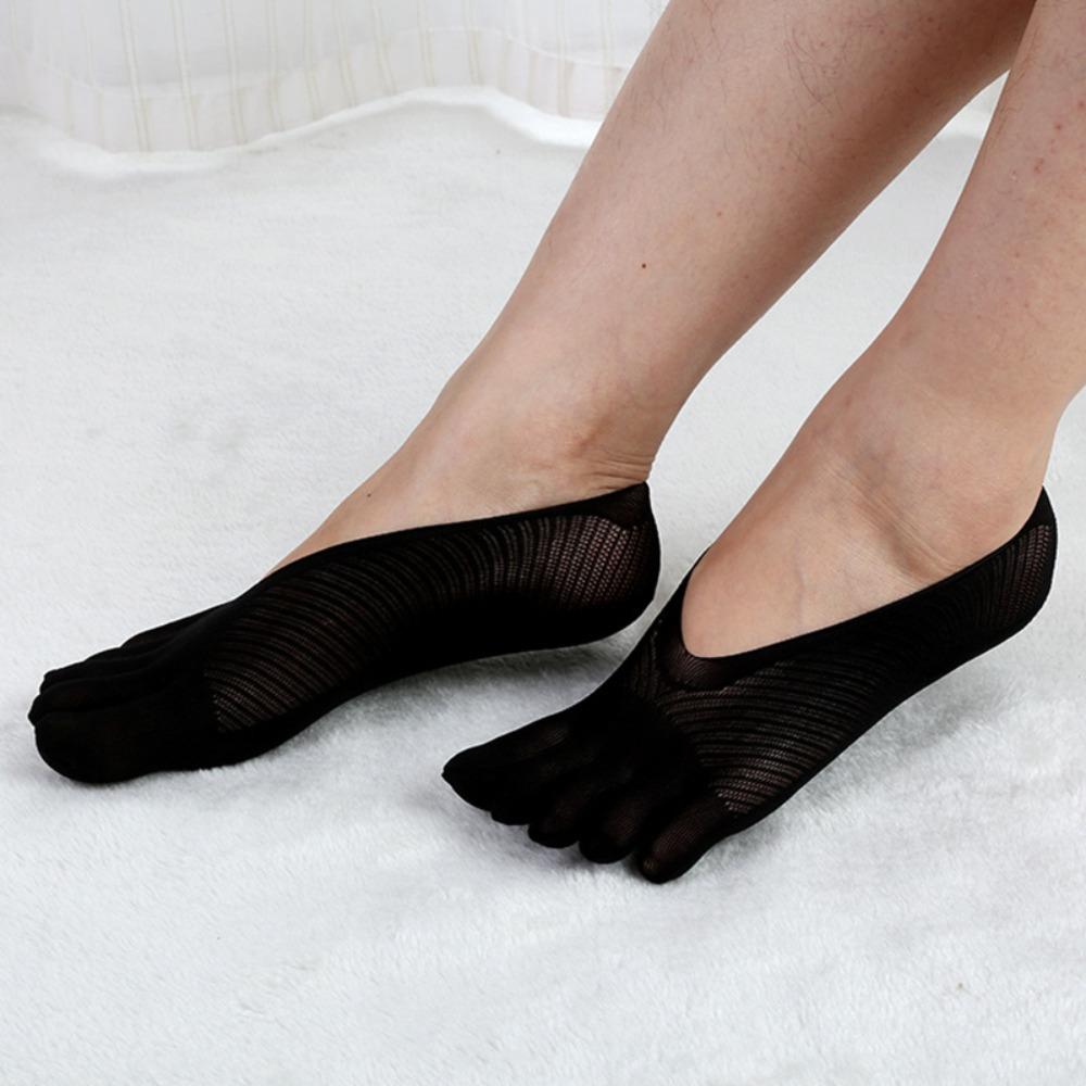 Prodyšné pětiprsté ponožky Ultratenké lodičkové ponožky Legrační nízké kotníkové ponožky léto