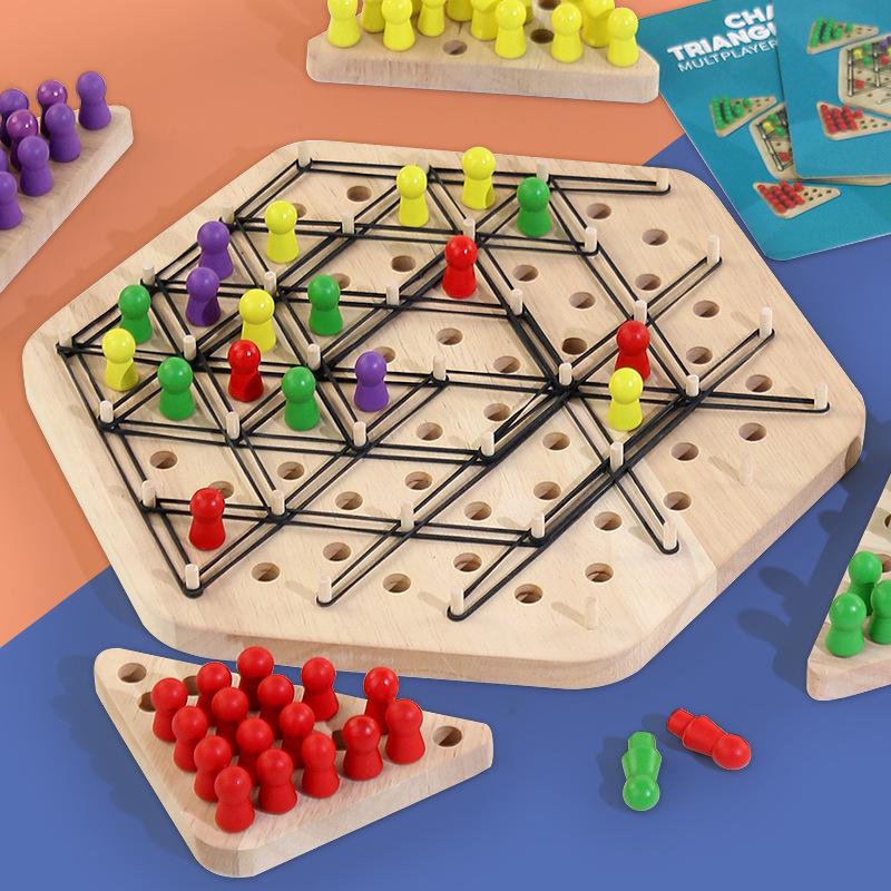 Geometric Triangle Chess Game: Rubber Band Training & Family Interactive Educational Toy