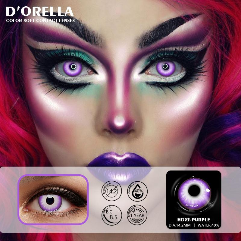 Eyeshare Cosplay Purple Color Contact Lenses for Eye Blue Colorcon Lense Anime Coser Lenses Eye Makeup Pupilentes