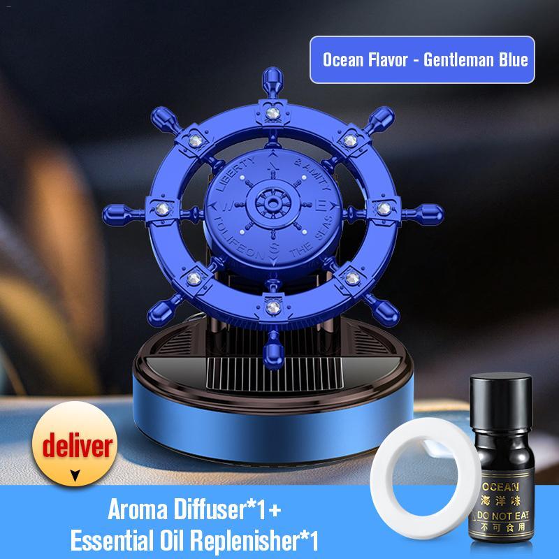 Parfum pentru cârmă de mașină Baza de parfum rotativă solară Ornament pentru bordul mașinii birou acasă