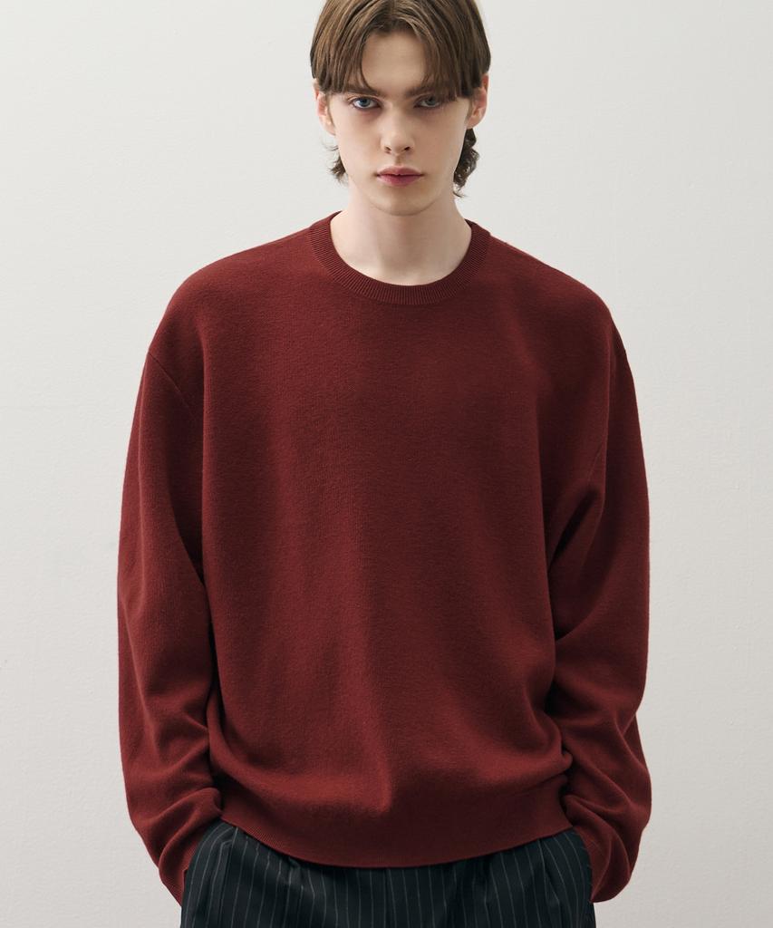 DRAW FIT Soft Wool Crop Round Knit [4 Colors]