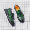 Autumn Winter New High Quality Green Patent Leather Glossy Finish Tassel Leather Casual Men's Fashionable Men's Loafer Shoes