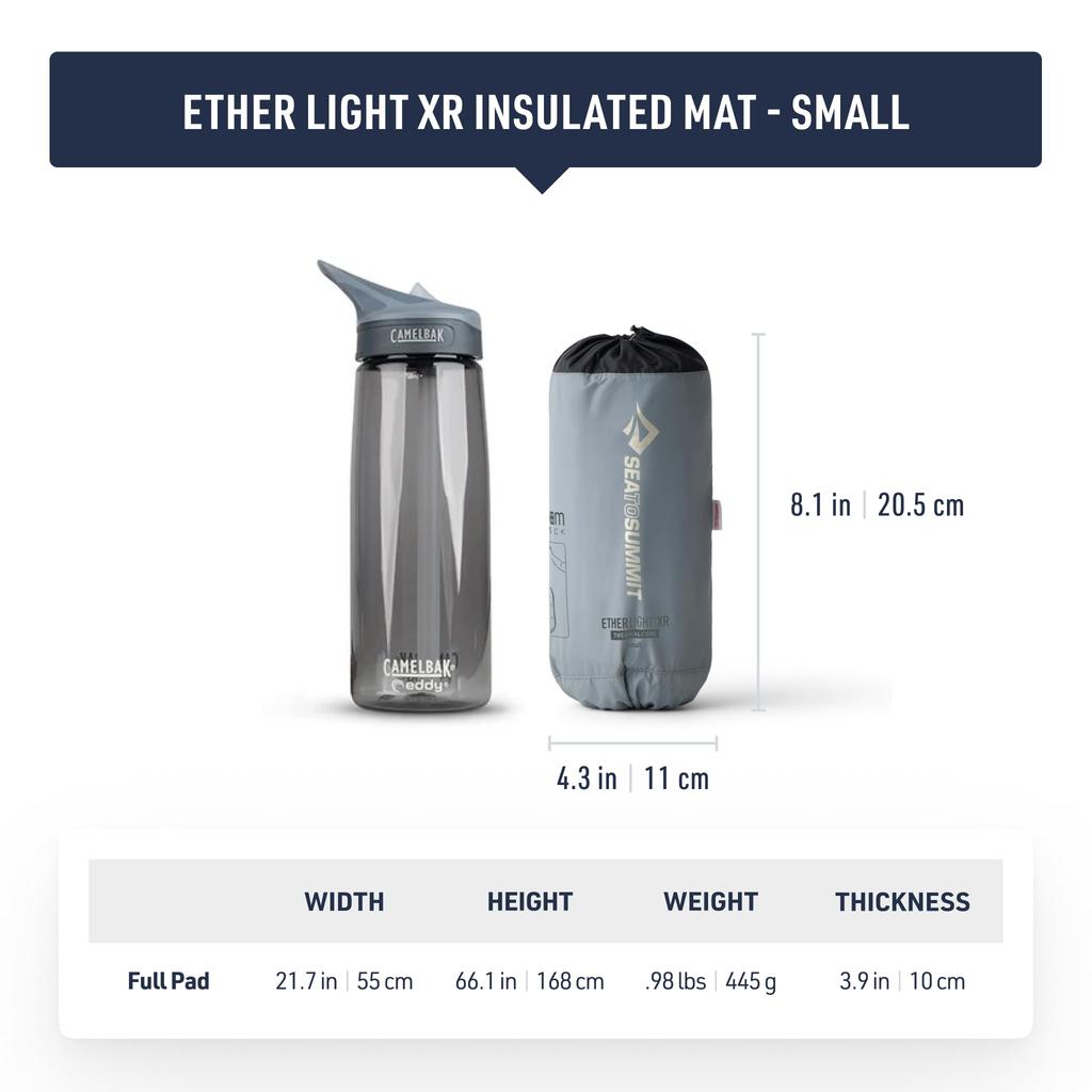 Sea to Summit Ether Light XR Insulated Sleeping Tapered Small x x 4 Pad, - (66 21.5 inches)