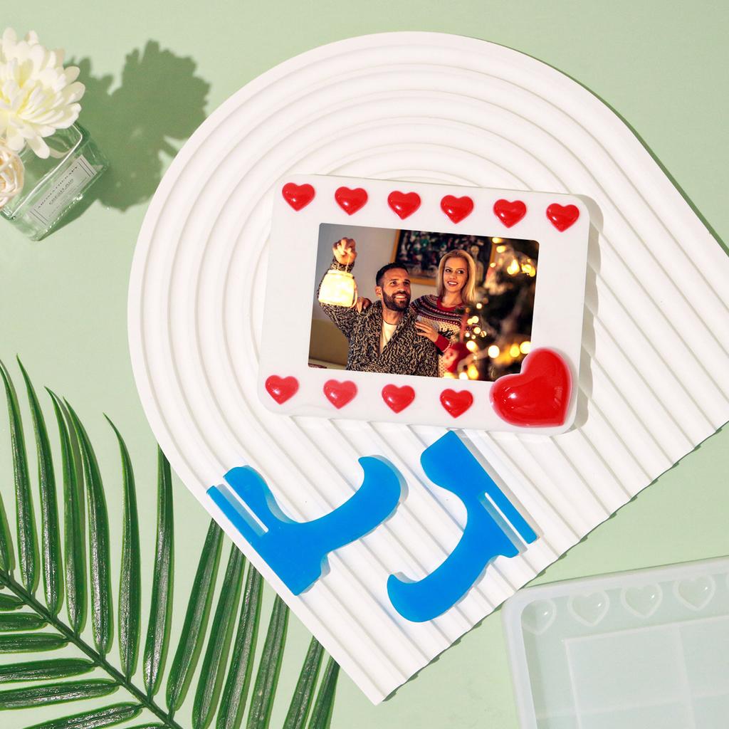 Heart Photo Frame Molds Picture Frame Molds Silicone Moulds Clay Mold Table Decoration Hand-Making Supplies for Photo