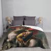 Napoleon Bonaparte Blanket The Alps Belvedere Jacques-Louis David Flannel Novelty Warm Throw Blankets for Bed Sofa Decoration