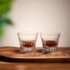 LUGUFON Whiskey Rock Crystal Cut Handcrafted by Presented in a Paulownia Wood Suitable for Cold Plum and Other Alcoholic A perfect gift for Popular