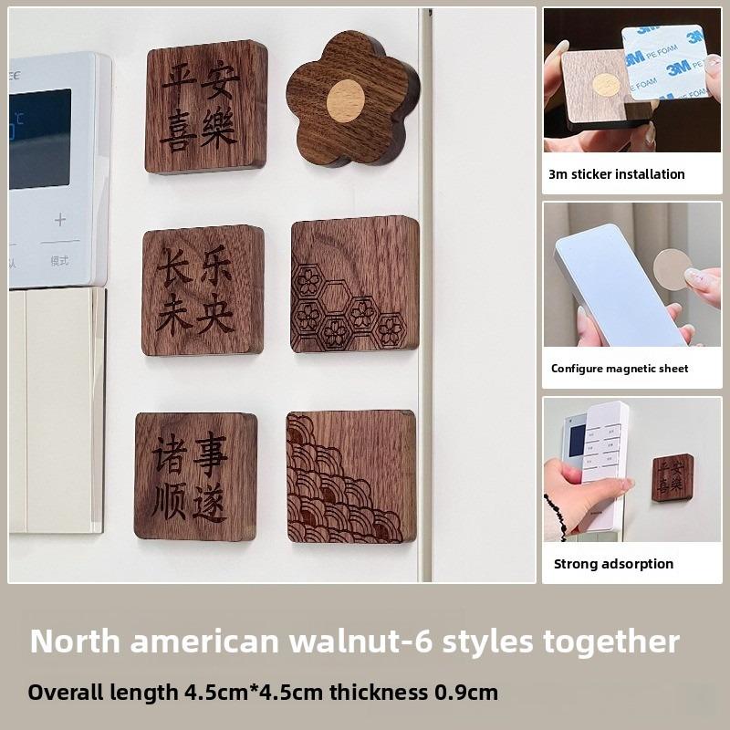 3/6pcs No Drill Magnetic Remote Holder - Wall Mount for TV/AC/DVD Remotes, White Space-Saving Design