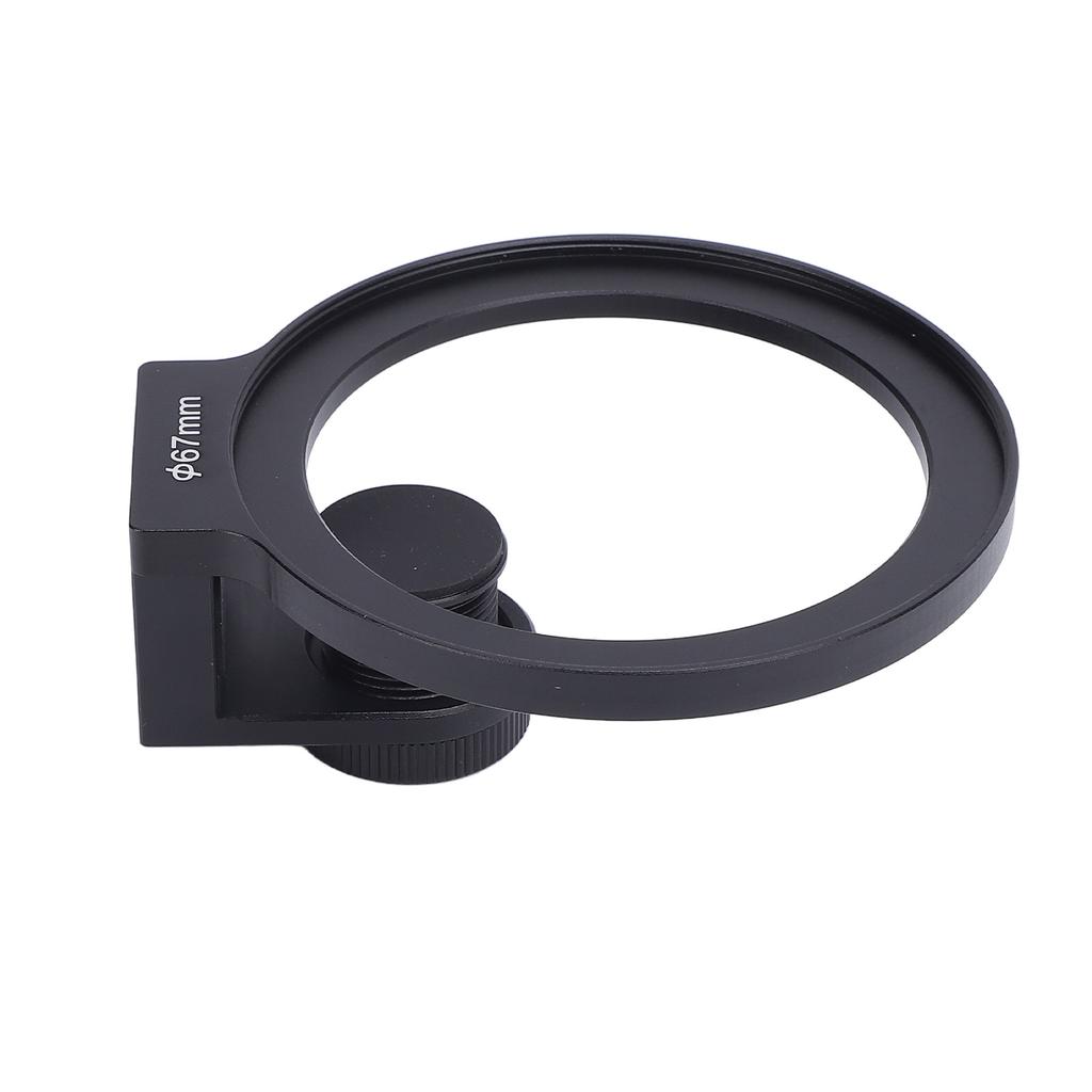 67mm Phone Filter Mount Threaded Lens Filter Clip with Cold Shoe Mount for 67mm ND CPL UV Star Filters