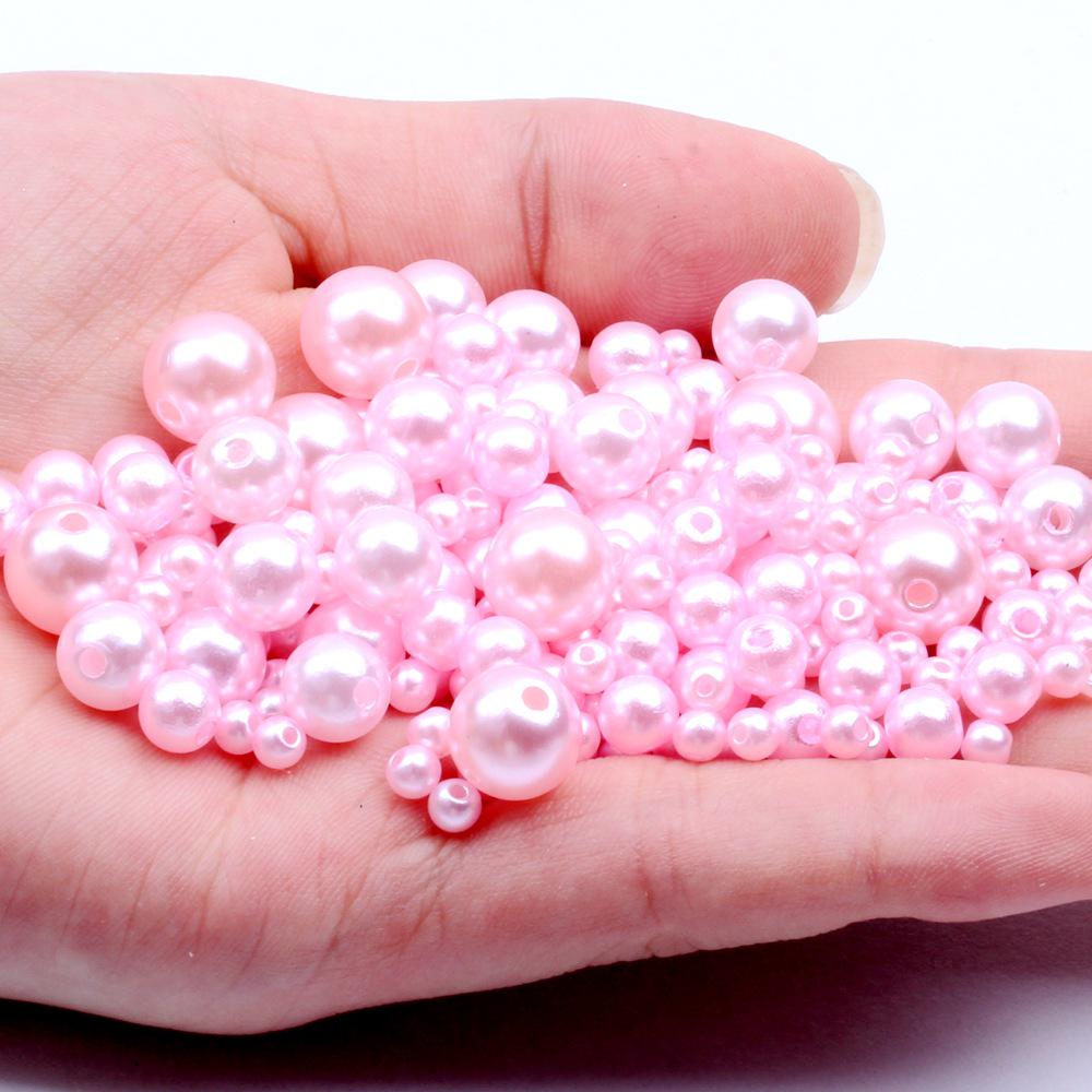18g Perforated Imitation Pearl Beads: No Peeling/Fading - Cream Glue Hair Clip for DIY Handmade Bracelets & Small Accessories.