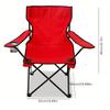 Outdoor Camping Chair With Backrest, Portable Picnic Chair, Beach Chair With Carrying Bag, Foldable Fishing Chair With Cup Holder, Foldable Outdoor
