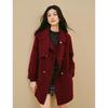 Inman Women's Pure Merino Wool Shawl Collar Double-faced Wool Coat