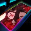 Cute Girl Genshin Impact RGB Mouse Pad Hu Tao Mousepad Kawaii Table Large Size Computer Mats Anime Keyboard E-Sports Accessories