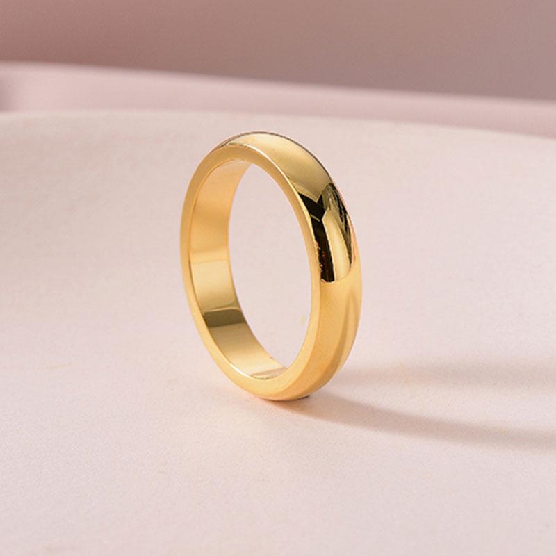 

Minimalist Titanium Steel Wide Band Ring for Women - Anti-Fading, Light Luxury Jewelry US Size 7