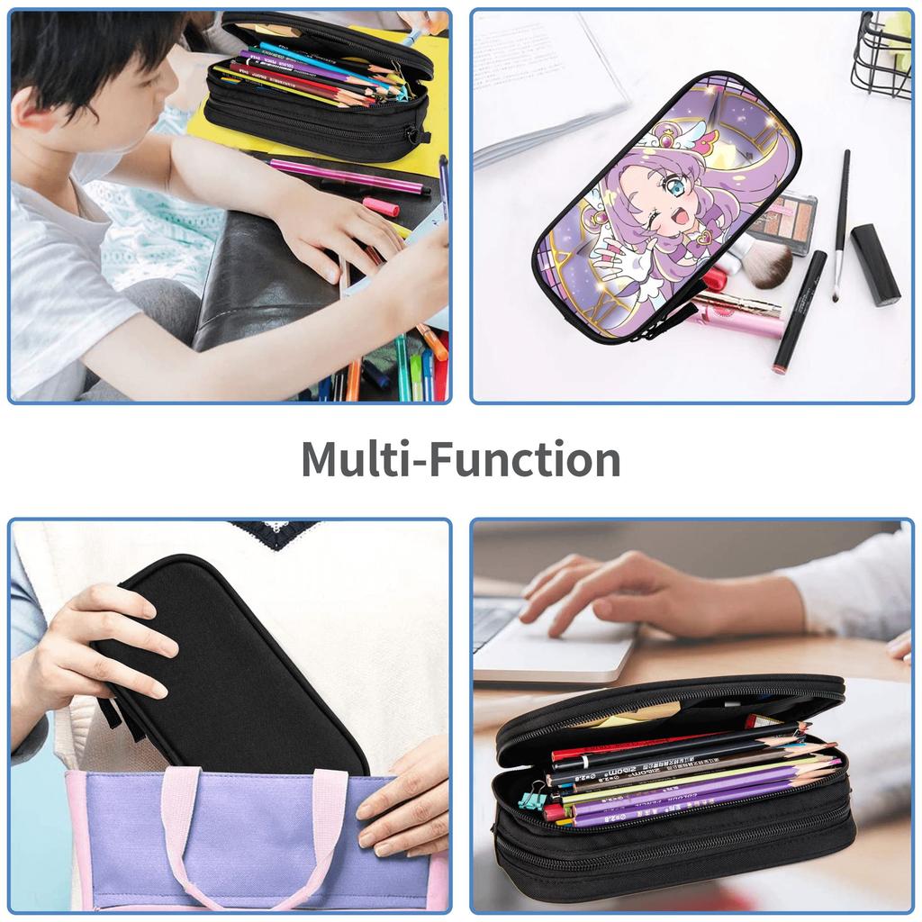 Custom Pretty Cure Large Capacity Bags for Child  School Pencil Bag for Boys Gilrs Kids