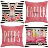Creative Striped Rabbit Easter Pillowcase Sofa Living Room Pillowcase Home New Style