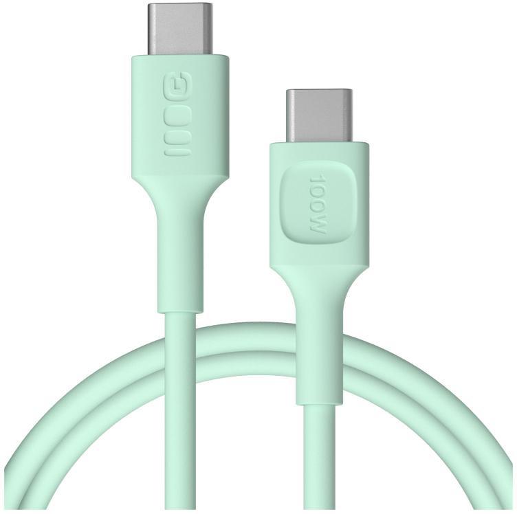 KABEL USB-C / USB-C Greencell PowerFlex 120cm PD 100W grøn silikone