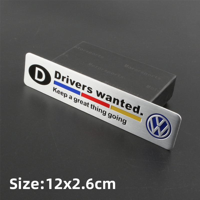 LMN1 Emblems Volkswagen Series Aluminum Badge Car Body Stickers Decals For VW GTI Polo Golf Passat Tiguan Arteon Touareg Taigo Caddy
