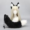 Handmade Japanese Lolita Fox Ear Headband Cosplay Accessory - Fluffy Upright White Ears Costume Party