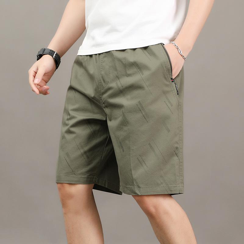 

Летние Новые Мужские Брюки Средней Длины Дышащие Тонкие Спортивные и Повседневные Шорты 6XL армия зеленый
