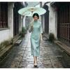 Vintage Chinese Style Silk Umbrella Handmade Imitation Ancient Umbrella for Hanfu Dance & Ceiling Decor