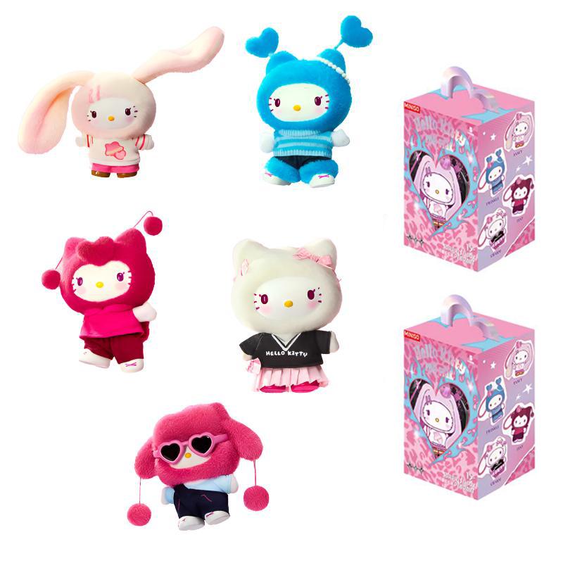MINISO x Sanrio Characters Pop Star Collection Vinyl Plush Charm Mystery Boxes Single Mystery Box/Full Box 4 Pcs Doll